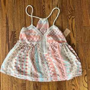 Surf gypsy tank top with cute lace detail